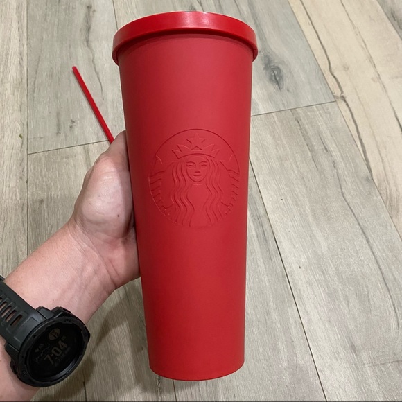 Starbucks RED matte Venti tumbler RARE - Picture 5 of 9